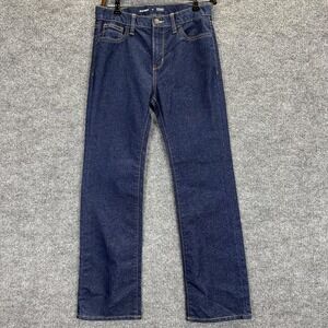 Old Navy Jeans Boys 14 Blue Straight Built-In Tough Denim Pants Dark Wash